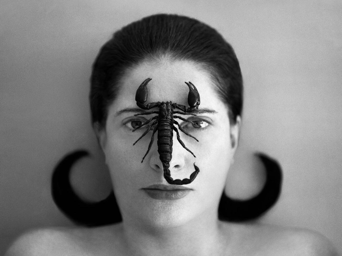 Marina Abramović, Portrait With Scorpion (Open Eyes)