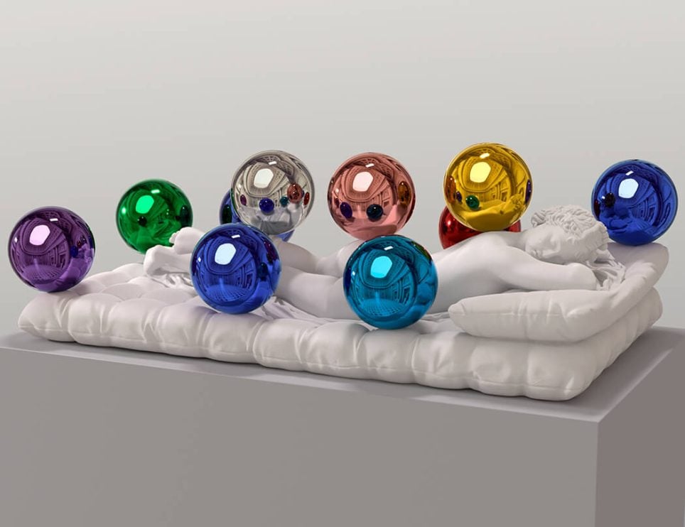 Jeff Koons, (Sleeping Hermaphrodite) Gazing Balls