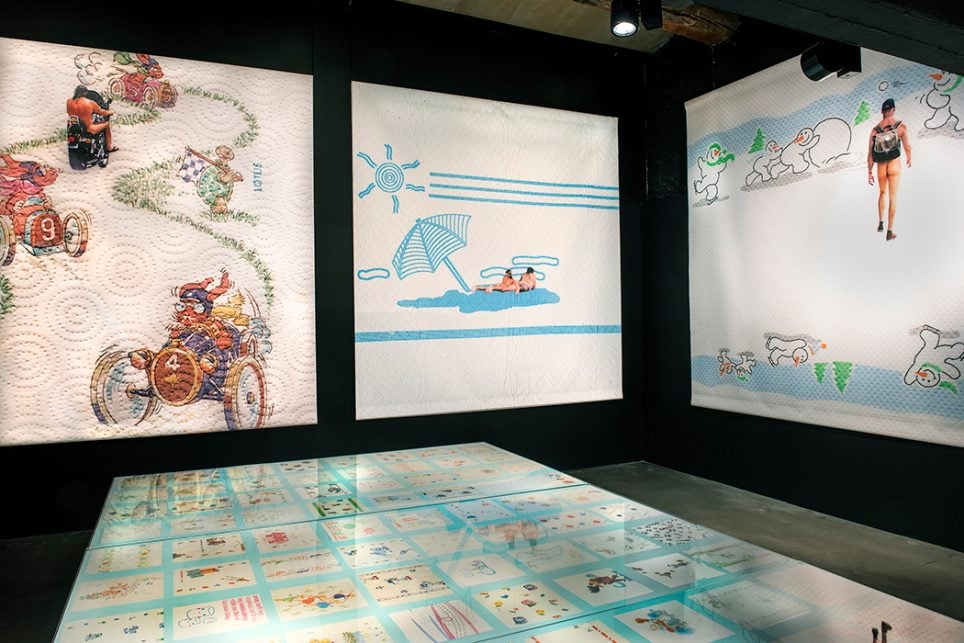 Étiquette de fruits. Exposition Superbemarché. Papiers d’agrumes & Co au MIAM de Sète